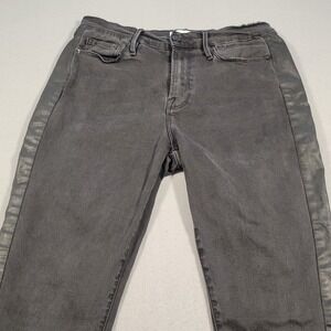 FRAME Denim Jeans Le Skinny de Jeanne Black Women's Size 31‎ Side Leg Detail